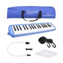 Gravier 32 Keys Melodica made in indonesia 1 Year warranty with Soft Case - Blue, pink, Green (13 Black Keys) Double Tubes Mouthpiece Air Piano Keyboard Musical Instrument with Carrying Bag - Blue, pink, green